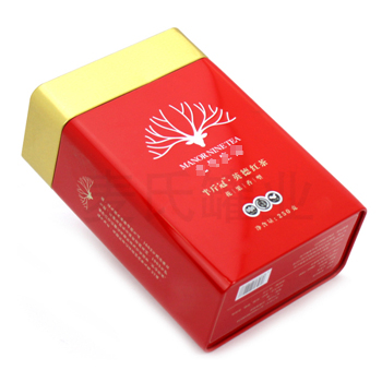 英德紅茶鐵盒，方形茶葉鐵盒包裝