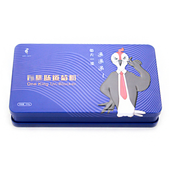 長(zhǎng)方形腸道菊粉鐵盒包裝_醫(yī)藥保健品鐵盒定制廠(chǎng)家